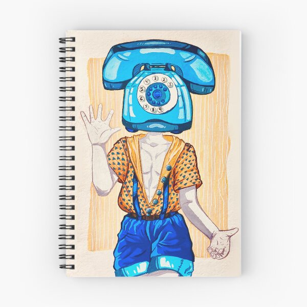 Item preview, Telephone Head Gouache Painting Illustration designed and sold by Abigaillynnarts.