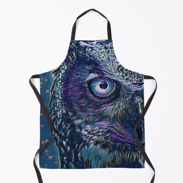 Item preview, Glowing Midnight Art Portrait Great Horned Owl Bird Face designed and sold by TheWildFlix.