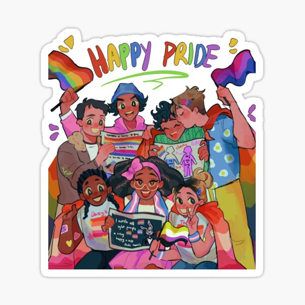Vista previa del artículo con la obra «Orgullo feliz (HEARTSTOPPER)», diseñado y vendido por riicolato.