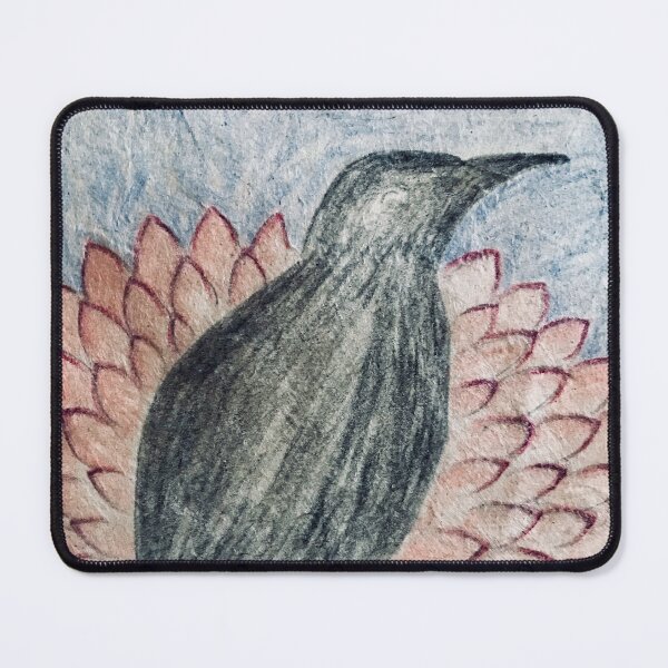 Item preview, Black Bird on a Pink Flower designed and sold by Rebekah Walker.