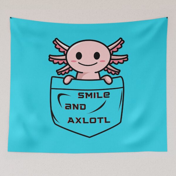 Aperçu de l'œuvre Smile and Axlotl Cute Funny Cartoon Axlotl créée et vendue par iziskosmos.