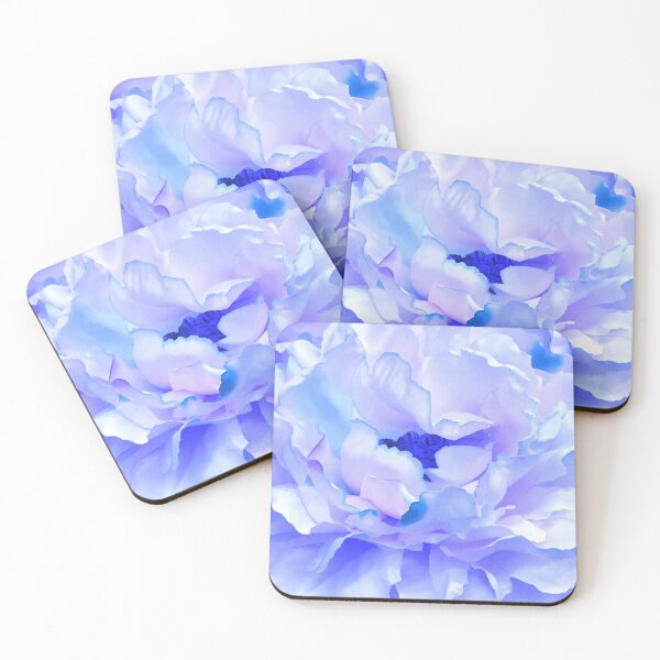 Item preview, Pastel Blue Silk Floral With Lilac Highlights Close-Up designed and sold by DEC02.