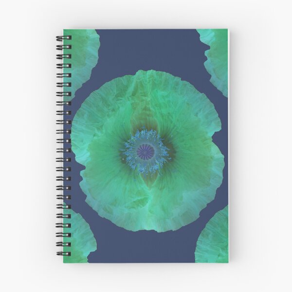 Item preview, neon effect poppies blue black ground green effect designed and sold by KABFA Designs.