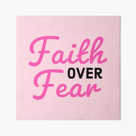 Breast Cancer Awareness Notepad FAITH OVER FEAR Breast Cancer