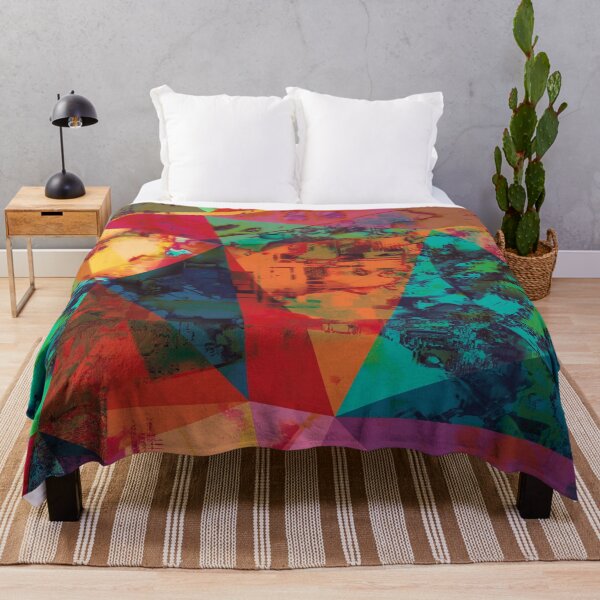 Item preview, abstract geometric triangles colorful pattern designed and sold by cutecrazytshirt.