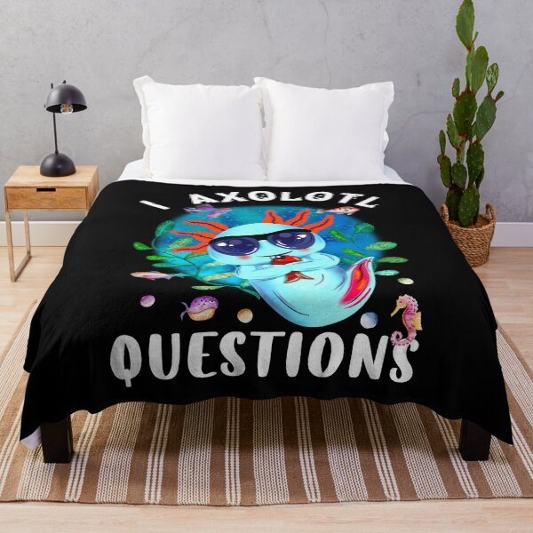 Item preview, I Axolotl Questions, Cute Axolotl Quote designed and sold by orangeblue21.