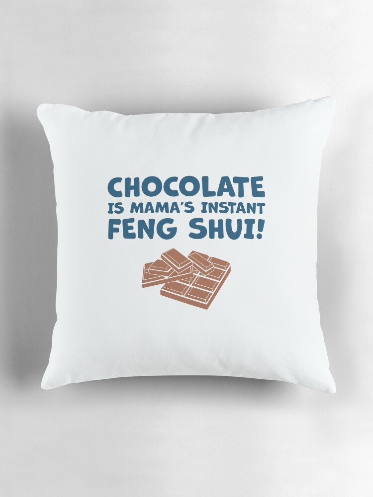 Thumbnail 3 of 4, Pillow, Chocolate Is Mama’s Instant Feng Shui! designed and sold by aotolife.