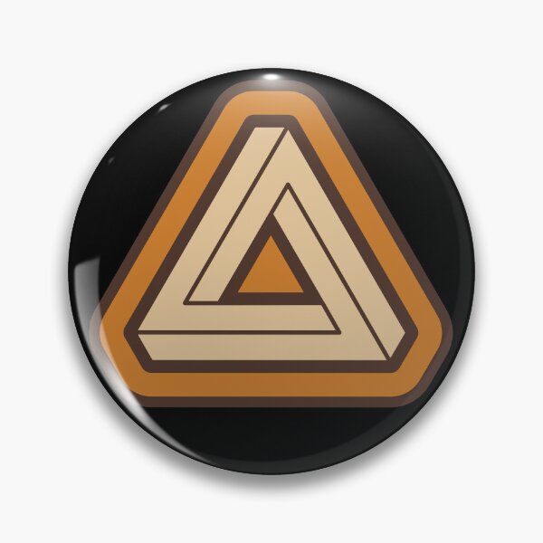 Item preview, Retro Orange Impossible Triangle Optical Illusion designed and sold by iscaStudioArt.