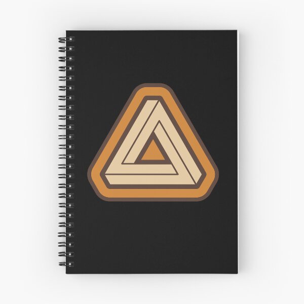 Item preview, Retro Orange Impossible Triangle Optical Illusion designed and sold by iscaStudioArt.
