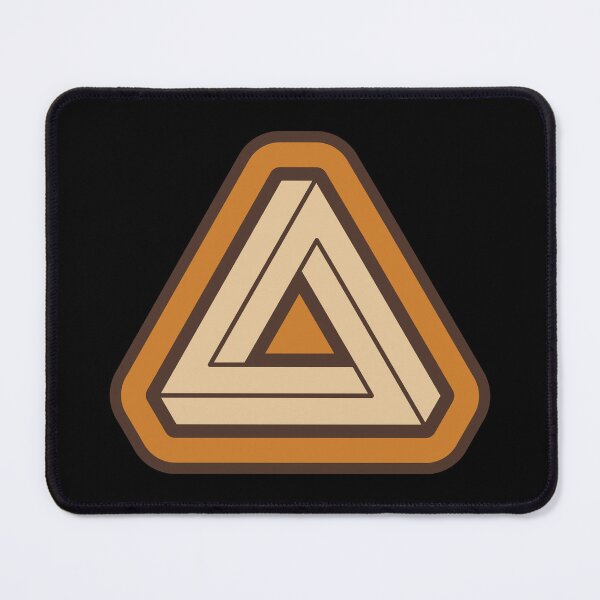 Item preview, Retro Orange Impossible Triangle Optical Illusion designed and sold by iscaStudioArt.