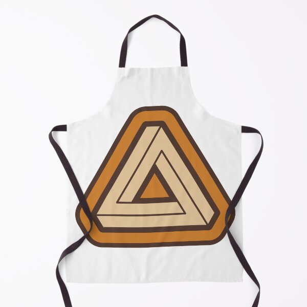 Item preview, Retro Orange Impossible Triangle Optical Illusion designed and sold by iscaStudioArt.