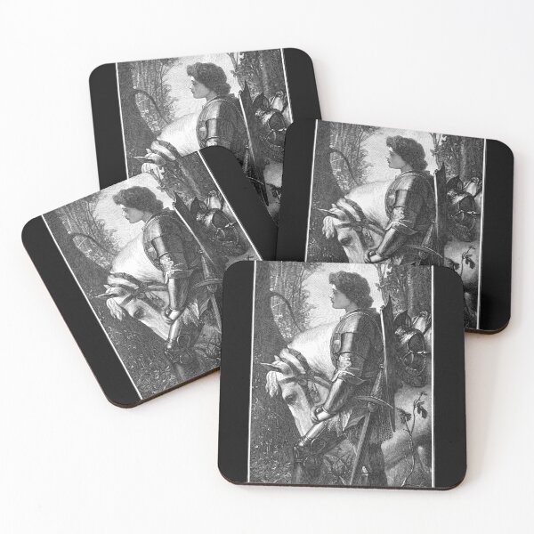 Item preview, Sir Galahad by G.F. Watts - Engraved by H.W. Peckwell designed and sold by Cat Lady Designs.