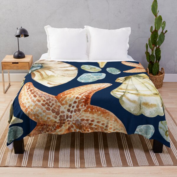 Item preview, Seashells with starfish watercolor designed and sold by FGCART.