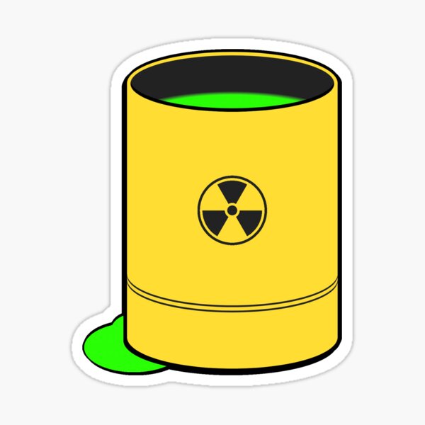 Toxic Waste Containers Green & Black Science Experiment Slime Silly Goo Sludge 