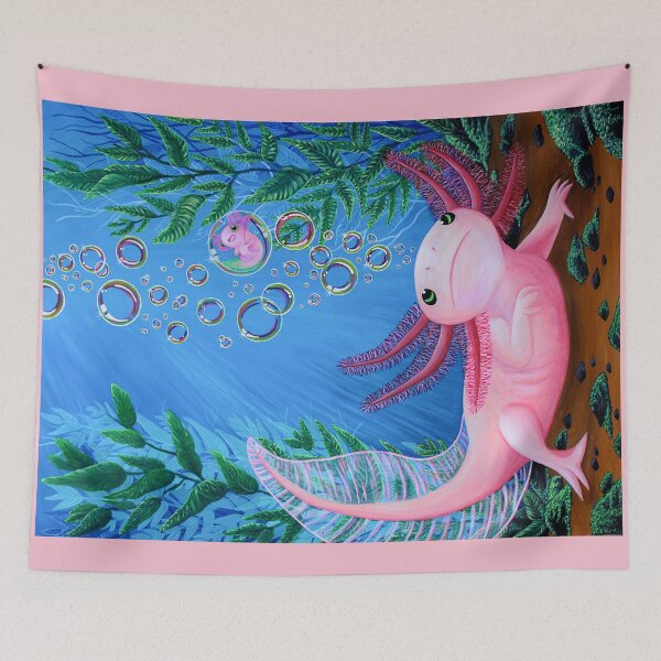 Item preview, Axolotl Bubble Baby throw blanket designed and sold by creativeDaphne.