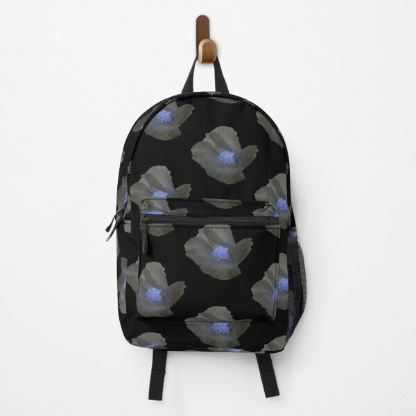 Item preview, Volksbolts/KABFA Designs Neon poppy flower effect black background with blue centre designed and sold by KABFA Designs.