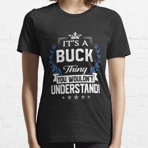 Buck Surname Team Family Last Name Buck Men's Back Print T Shirt