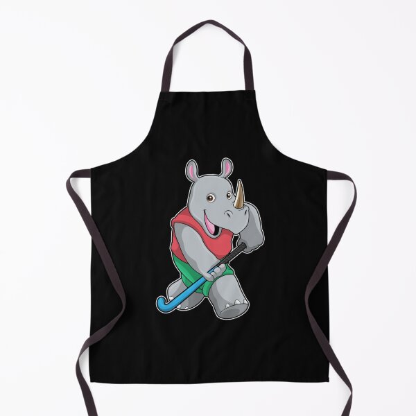 Item preview, Rhino At Hockey With Hockey Bat Sticker designed and sold by ximenagene.