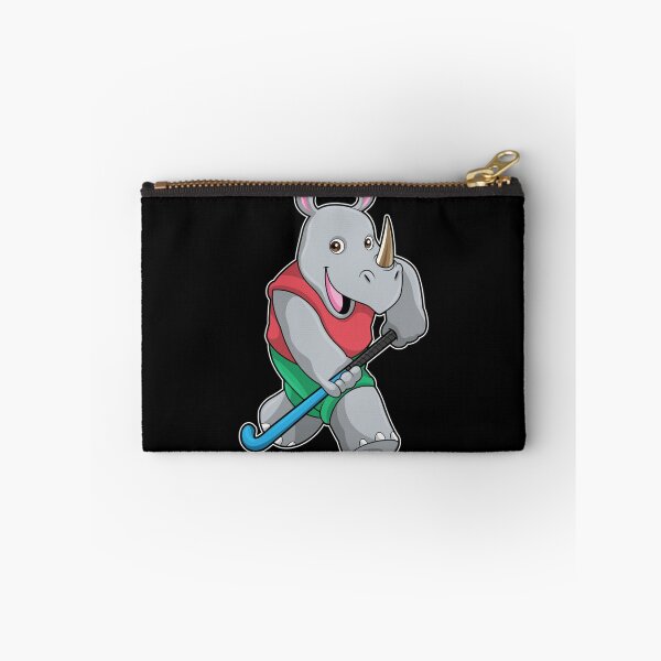 Item preview, Rhino At Hockey With Hockey Bat Sticker designed and sold by ximenagene.