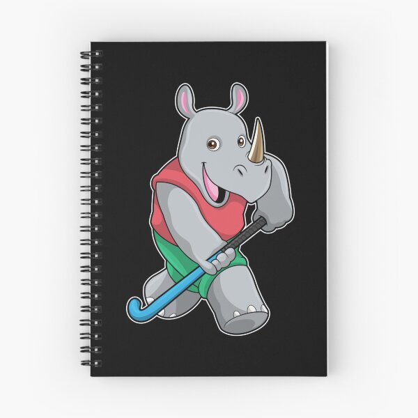 Item preview, Rhino At Hockey With Hockey Bat Sticker designed and sold by ximenagene.