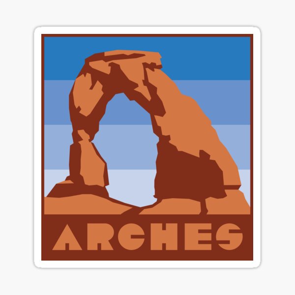 Updated Arches Nat'l Park Stickers Sticker