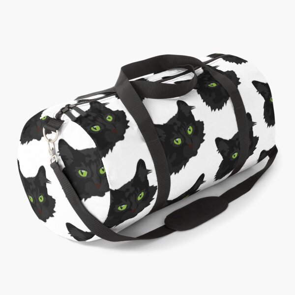 Item preview, Fluffy Black cat with bright green eyes designed and sold by LeahcarsArt.