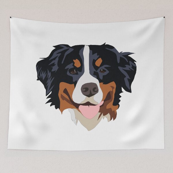Artikelvorschau, Cute Bernese mountain dog face entworfen und verkauft von LeahcarsArt.
