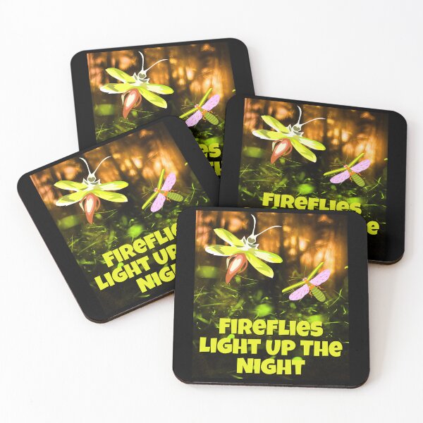 Aperçu de l'œuvre Fireflies Light Up The Night Colorful Eco-Friendly Design créée et vendue par EarthArtDesigns.