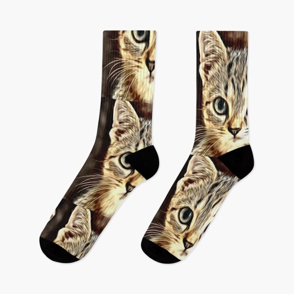 Item preview, Digital portrait of an endearing kitten designed and sold by thalasson.