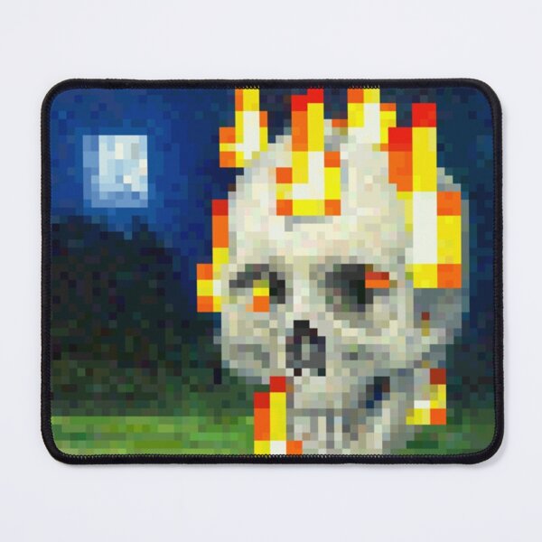 Item preview, ; Minecraft-Burning Skull poster poster designed and sold by larryaasinclair.