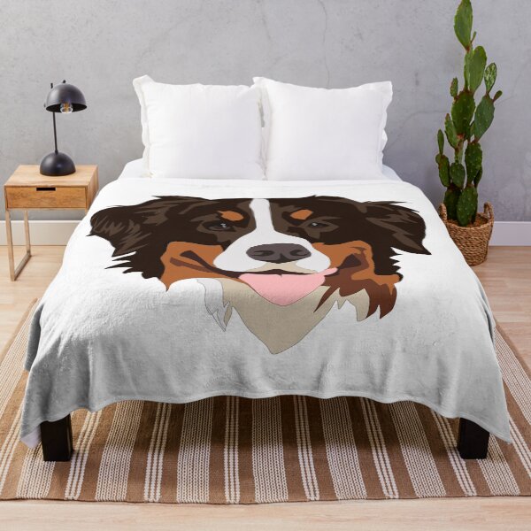 Item preview, Red Bernese mountain dog face  designed and sold by LeahcarsArt.
