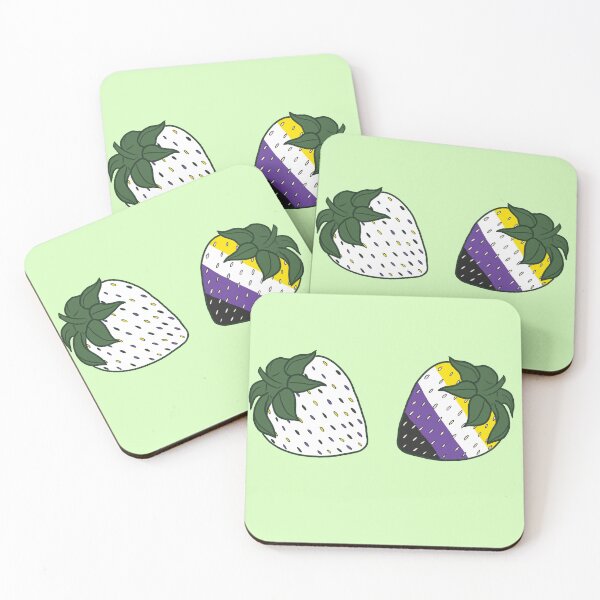 Item preview, LGBTQ+ Pride Month Strawberries - Non Binary Flag designed and sold by sophkf-designs.