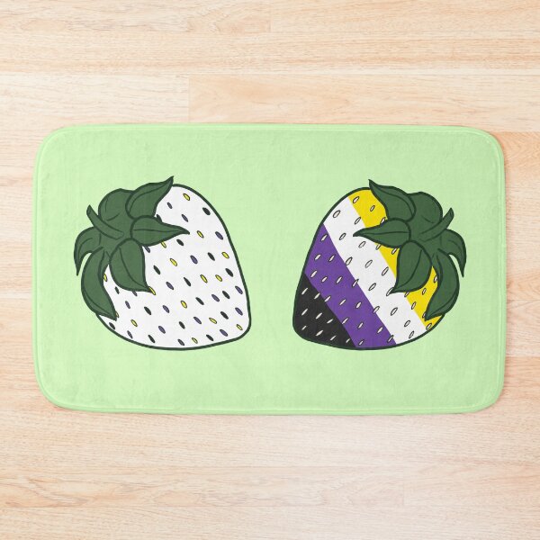 Aperçu de l'œuvre LGBTQ+ Pride Month Strawberries - Non Binary Flag créée et vendue par sophkf-designs.