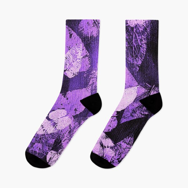 Item preview, Floating leaves Purple on Black by Kathryn Boundy designed and sold by OB-Studio.
