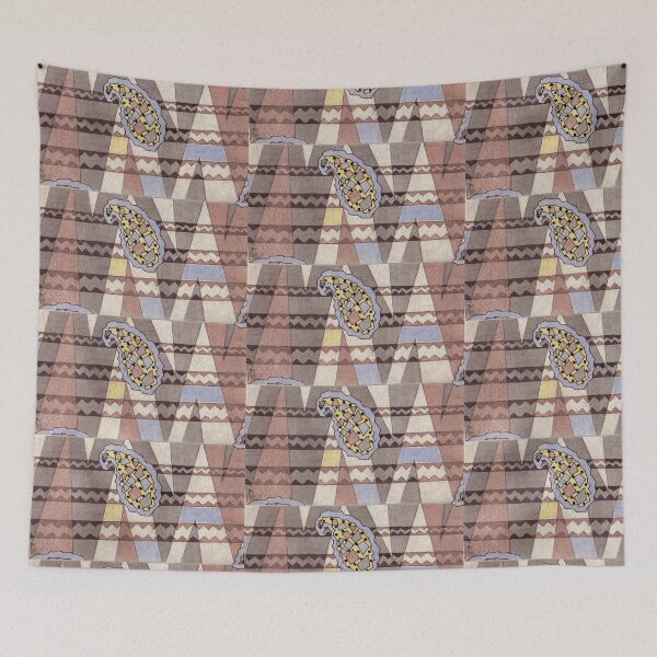 Item preview, Geometric cashmere and colored transparency designed and sold by Modidali.