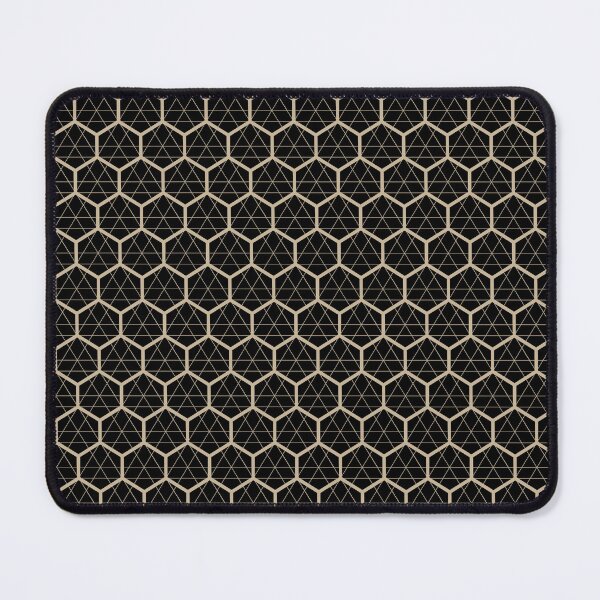 Item preview, Hexagon Geometric Pattern Futuristic Design in Black and Tan designed and sold by Art-and-Archaeo.