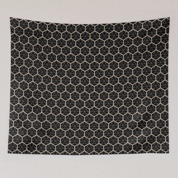 Item preview, Hexagon Geometric Pattern Futuristic Design in Black and Tan designed and sold by Art-and-Archaeo.