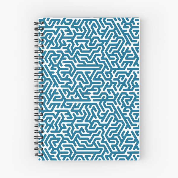 Item preview, Blue labyrinth pattern on white background designed and sold by Milatoo.