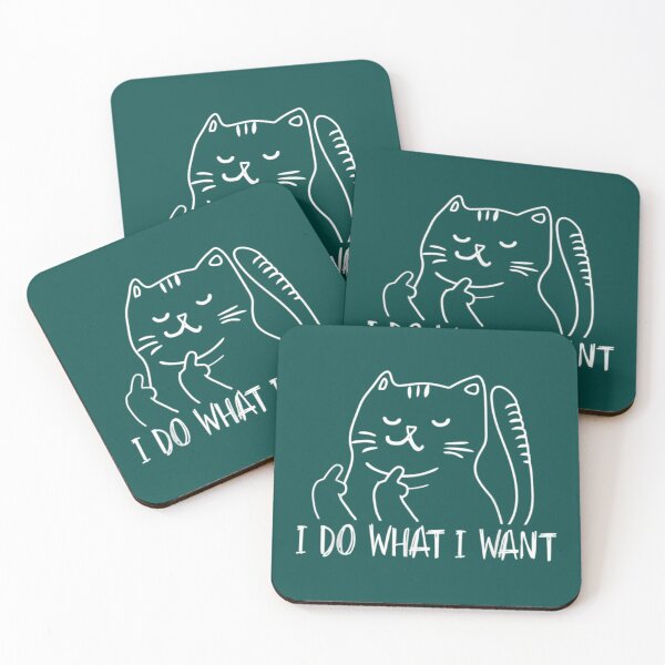 Item preview, Funny I do what I want cat flipping the bird offensive   designed and sold by WankyCandle.