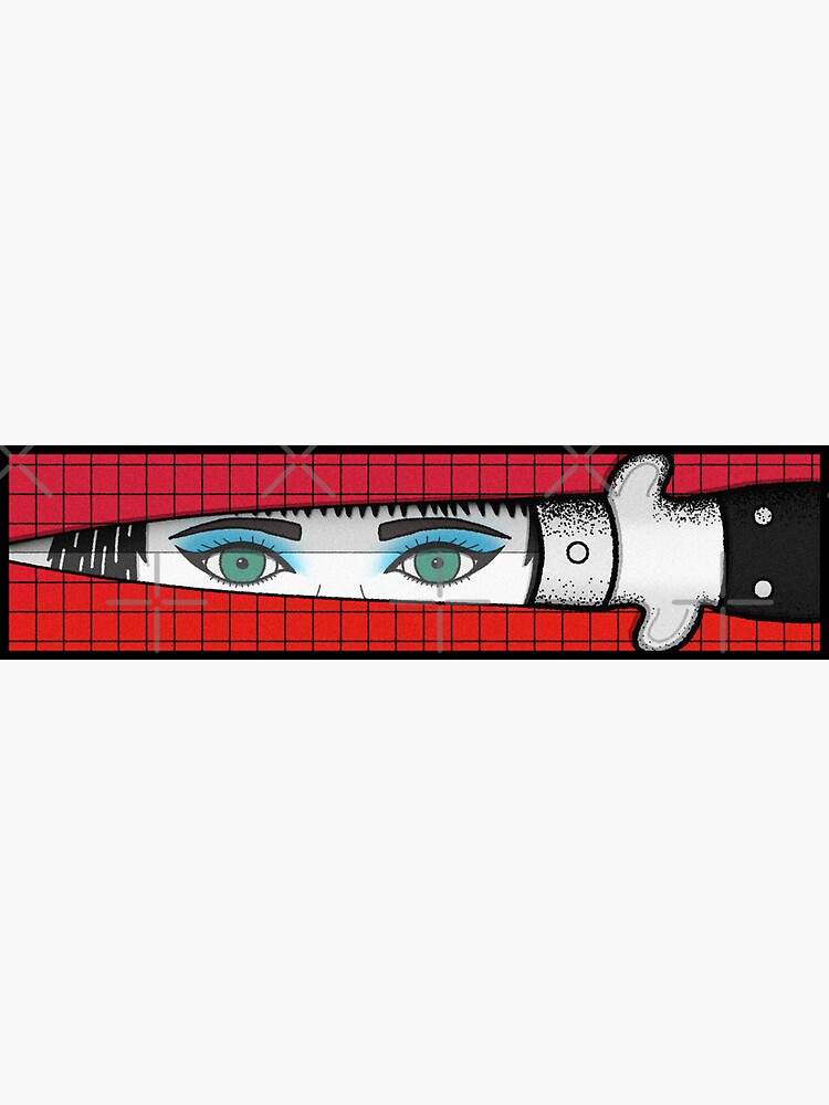 "Pretty Switchblade Knife Girl" Sticker for Sale by COLIASCorp Redbubble