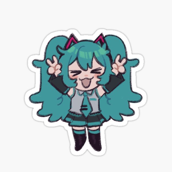 Hatsune miku (and friends) sticker and button designs i made : r/hatsunemiku