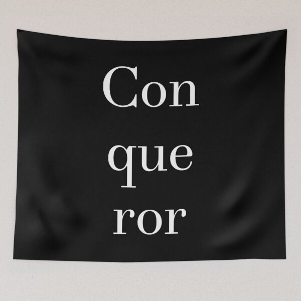 Item preview, Conqueror White Text designed and sold by MerciMe.
