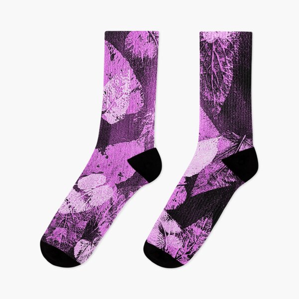 Item preview, Floating leaves Pink on Black by Kathryn Boundy designed and sold by OB-Studio.