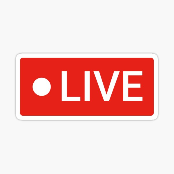 Live Streaming Stickers for Sale, Free US Shipping