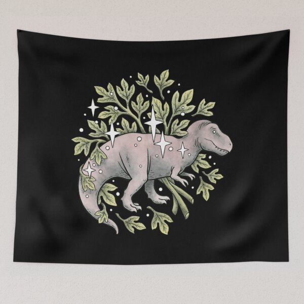 Item preview, Tyrannosaurus & Sassafras  Dinosaur Botanical Art Classic  designed and sold by diehmbiharic.
