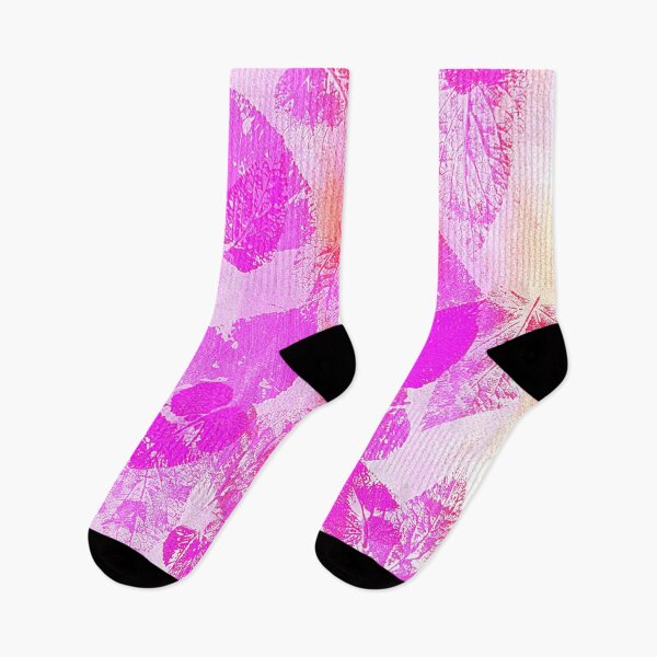 Item preview, Floating leaves Bright Pink on White by Kathryn Boundy designed and sold by OB-Studio.