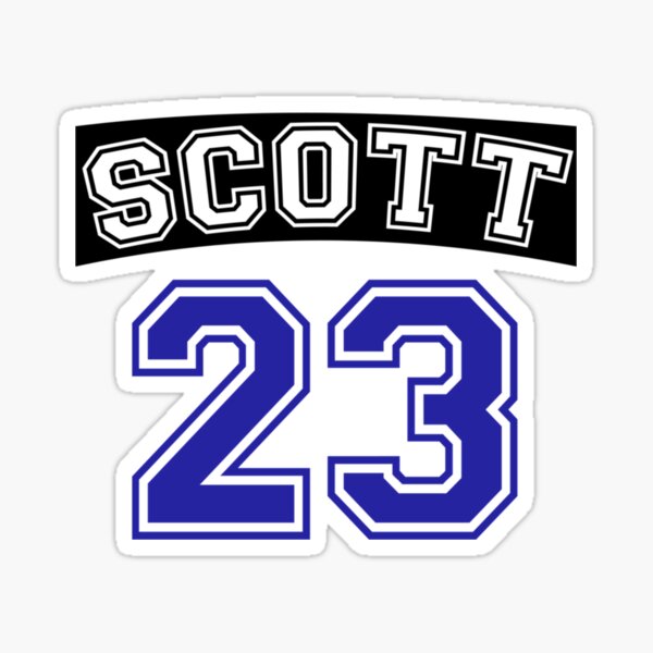 scott 23 one tree hill ravens jersey v2  Sticker for Sale by EuphoricVSn