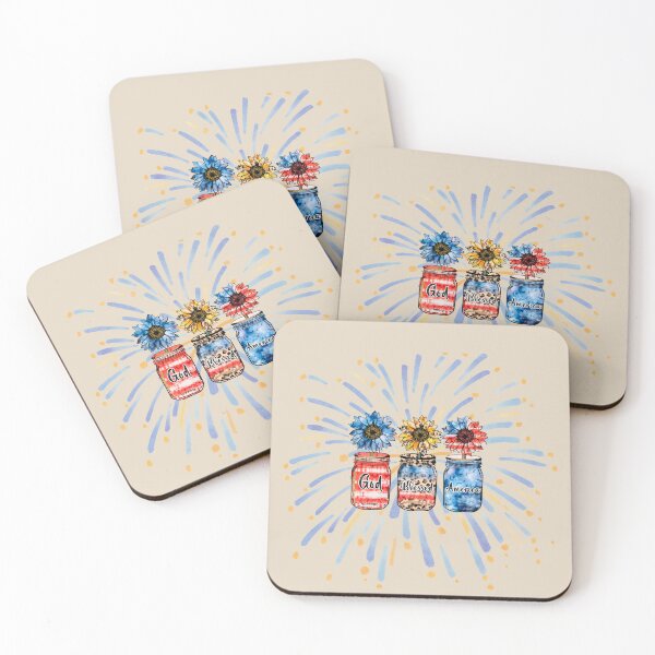 Item preview, God Blessed America - Fireworks - Flowers designed and sold by MugsAndDuds.