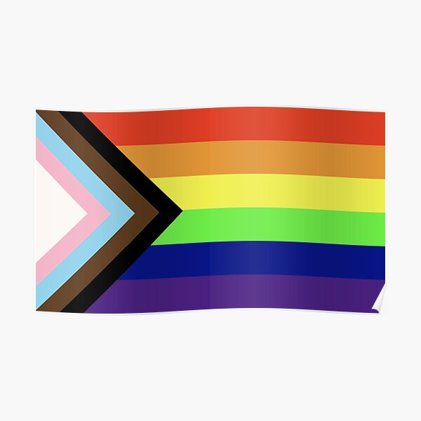 Progress Pride Flag Poster For Sale By Kinlost Redbubble