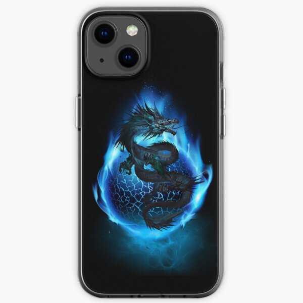 Blue dragon design iPhone Soft Case